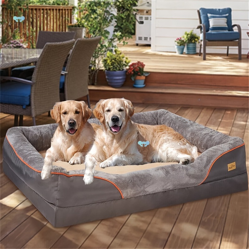 L Xxl 犬用ベッド 整形外科用フォーム ペットベッド キルティング 防水 クロスボーダー|undefined