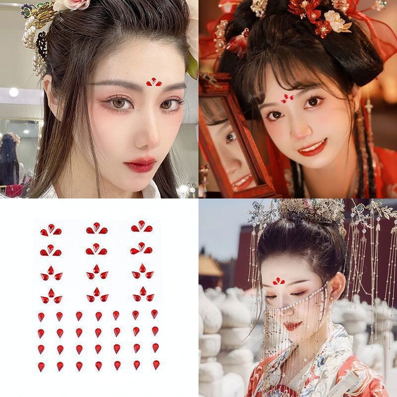 Cross-border dance ball eye face pearl makeup face makeup stickers temporary tattoo face diamond rhinestone eye stickers tears bright diamond explosions