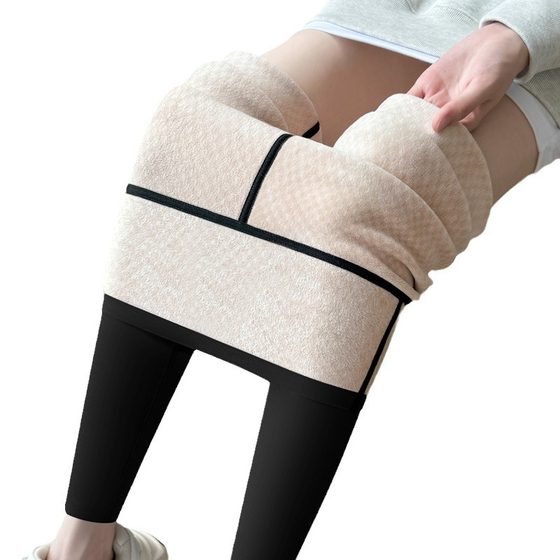 Diamond Shark Pants Women's Outer Wear 2024 New High Waist Belly Tinting Hip Yoga Barbie Autumn and Winter fleece-lined Leggings