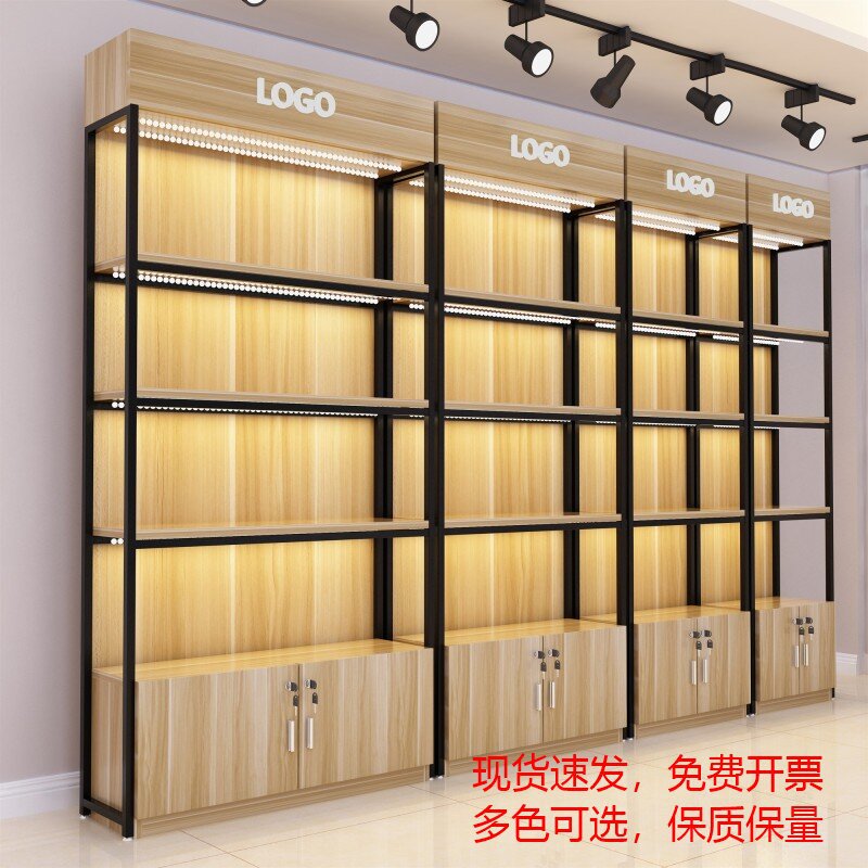 超市货架展示架陈列柜化妆品美容院多层产品展示柜母婴店样品货架