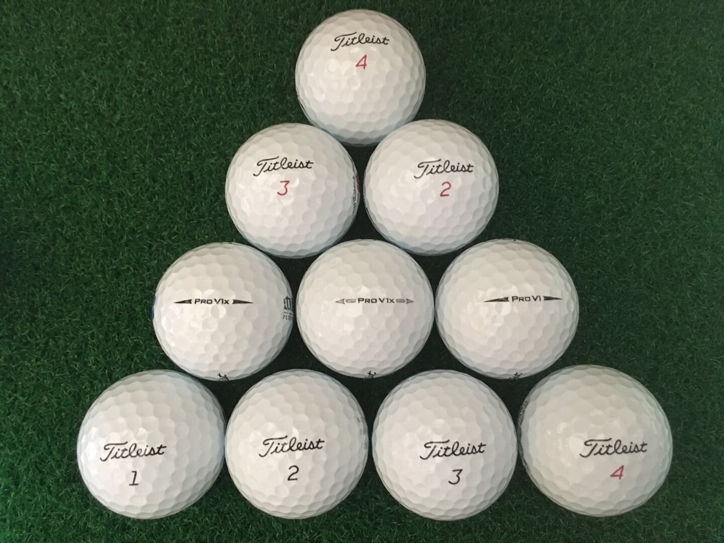 包邮高尔夫二手球TitleistPROV1V1X三层四层五层下场练习高尔夫球