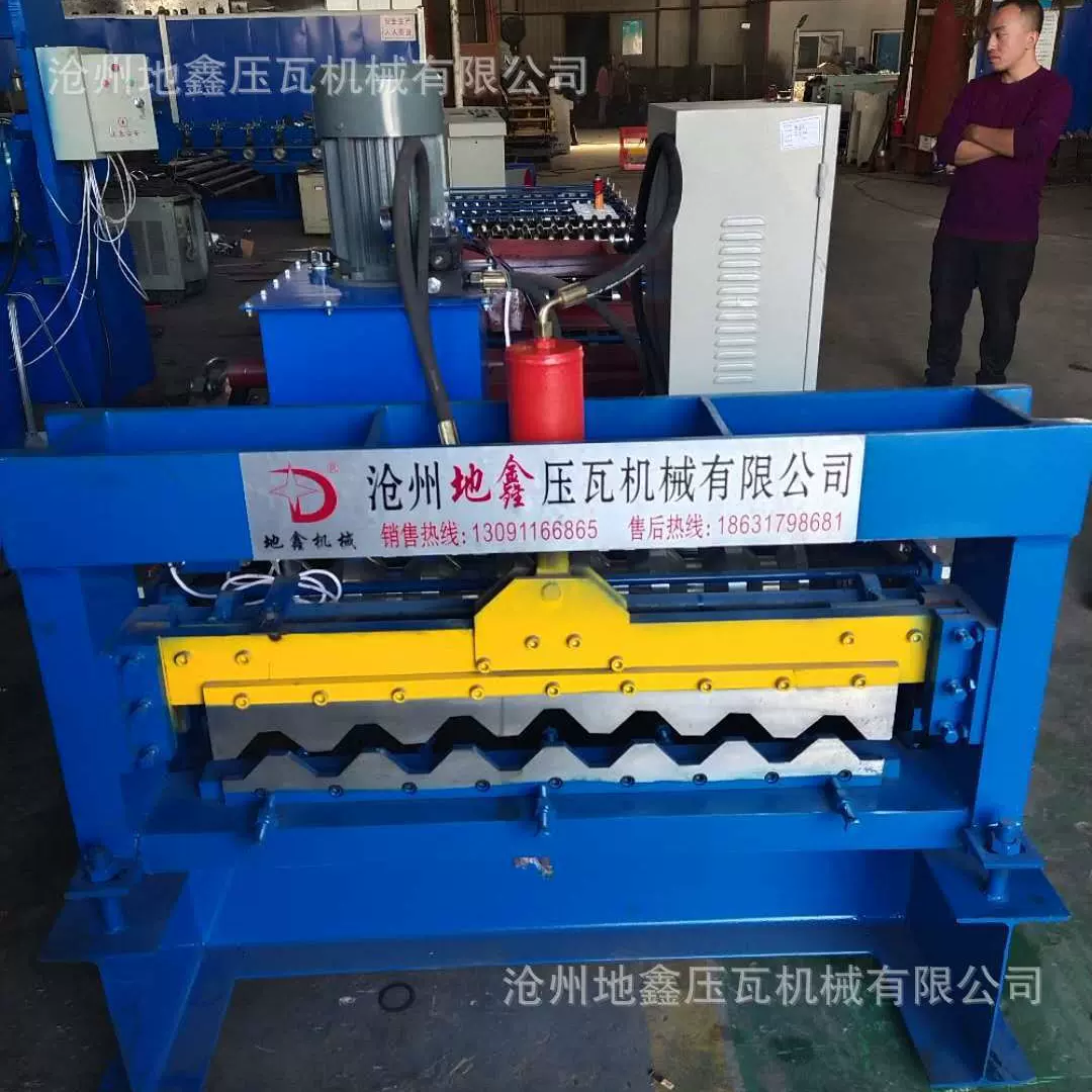 全自动彩钢750外墙横挂板设备压瓦机  冷弯成型机 地鑫机械