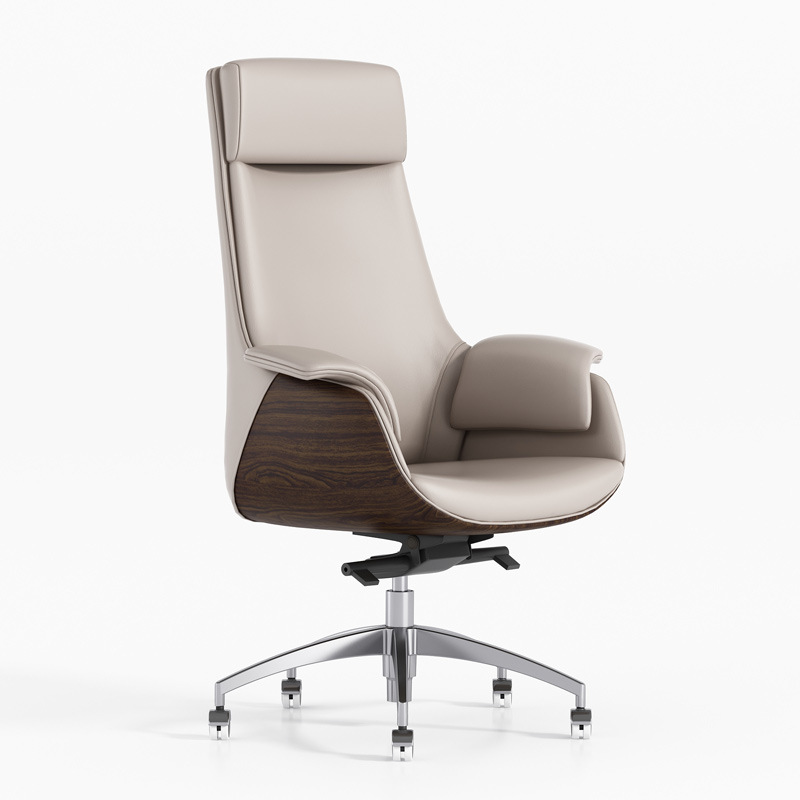 Lujo ligero de gama alta de lujo simple moderno jefe de escritorio gerente Presidente jefe mesa y silla combinación mesa de oficina