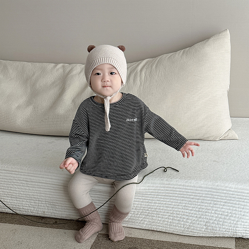 Conjunto de camisa de manga larga para niños, estilo coreano, ropa infantil, ropa de primavera para bebés, conjunto de dos piezas para niños image 3