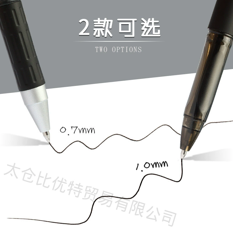 Rollerball pen, black coloured pencils, 1.0mm