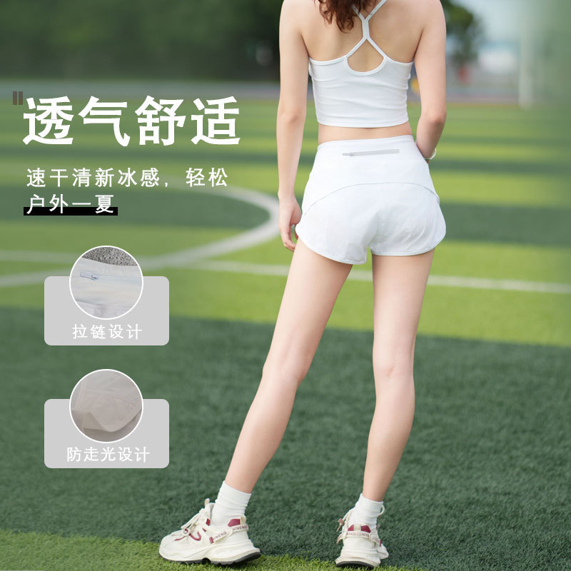 Lulu Sports High Waist Shorts 2.5 Fitness Yoga Clothes Quick-Drying Summer Breathable Speed up Running Pants for Women