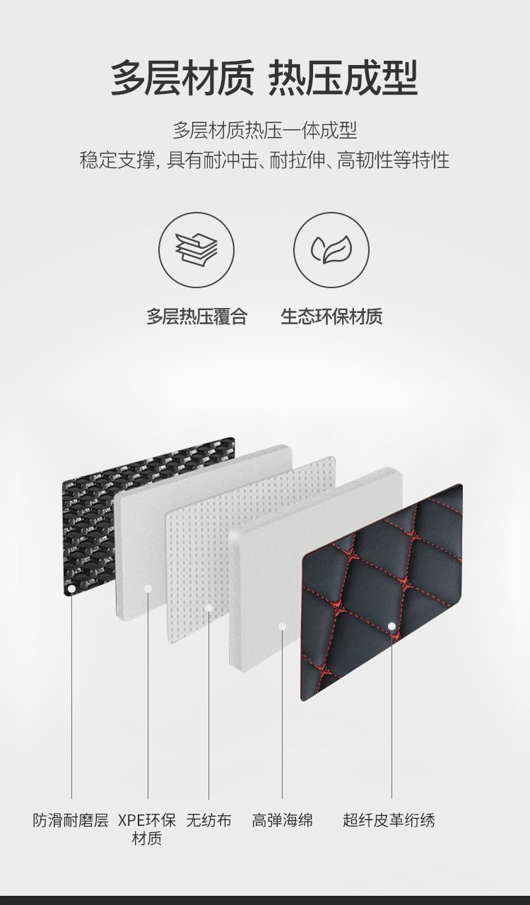 Suitable for 14-19 years old Peugeot 2008 car trunk mat tail box mat interior decoration modification accessories