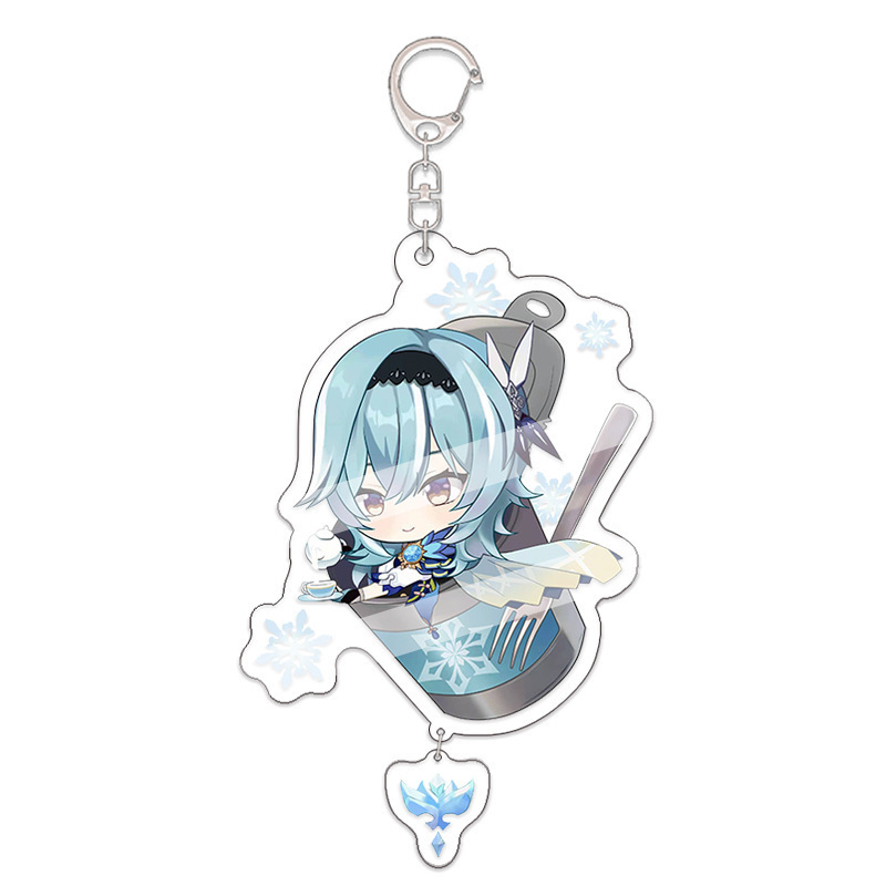 Original Dios juego de dibujos animados llavero acrílico Rayo general Zhong Li Gan Yu Ke Li colgante privado