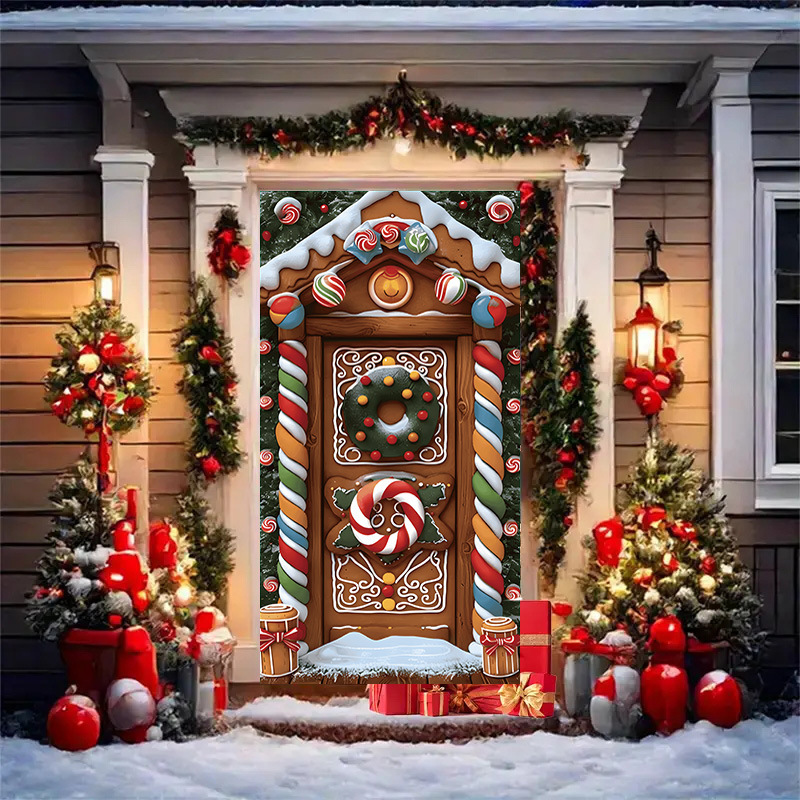Transfronterizos JIT Navidad decoración colgante festivales atmósfera etiqueta de puerta fiesta atmósfera de fondo decoración cubierta de puerta