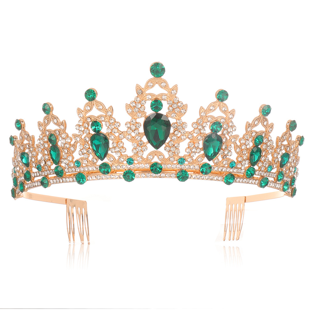 Fashion Crown Alloy Inlay Rhinestones Crown 1 Piece display picture 4