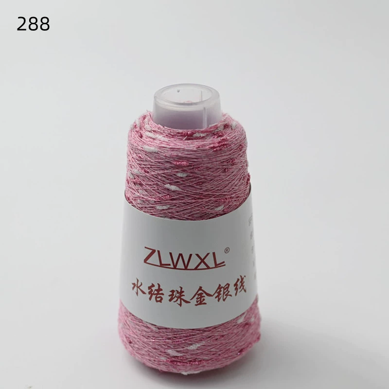 Woven silk threads handmade, 50 gram, gold and silver