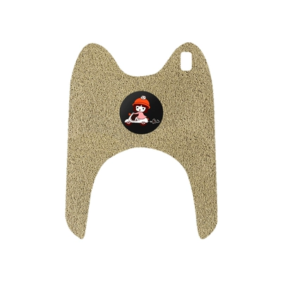 Electric vehicle foot mat: Pad Crown Energy YD1000DZK-25C - yadi-k8e-three-wheel-beige-foot-pad-small-motorcycle-comes-with-velcro