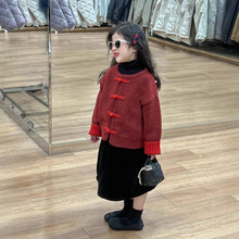 ����װ�й���Ůͯ����ʽ��ɫϲ�츴���̿�ë�¿���+˿�޼��ް�ȹ