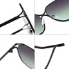 Fashionable sunglasses, metal marine glasses solar-powered stainless steel