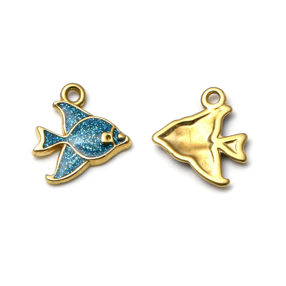 1 Piece 304 Stainless Steel Fish Polished Pendant DIY Ornament Accessories display picture 3