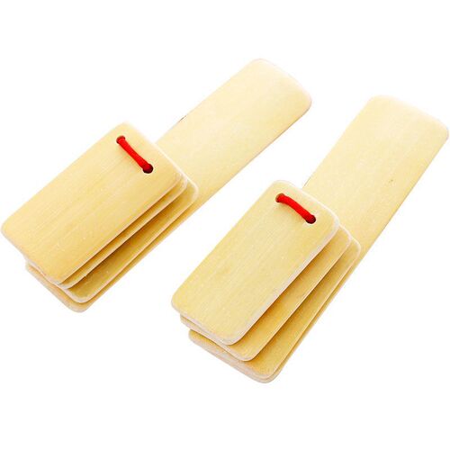 T White Bamboo Allegro Children's Castanets Four-piece Small Allegro Exercise Baby's Beginner's Performance Beginner's Small Allegro