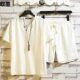Cotton Linen Short-sleeved Shorts suit Men's Chinese-style Summer Trendy Middle-aged and Elderly Dad Linen Casual Sports Two-piece Set
