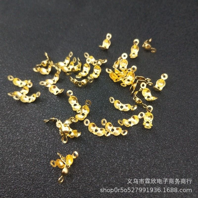 双孔包扣侧包扣 金属配饰 DIY古风发簪饰品材料配件