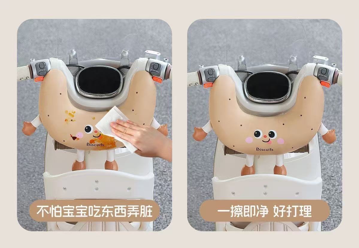 Electric Vehicle Child Front Seat Anti-Collision Pad Cartoon Cute Waterproof Thickened Head Protection Universal Model