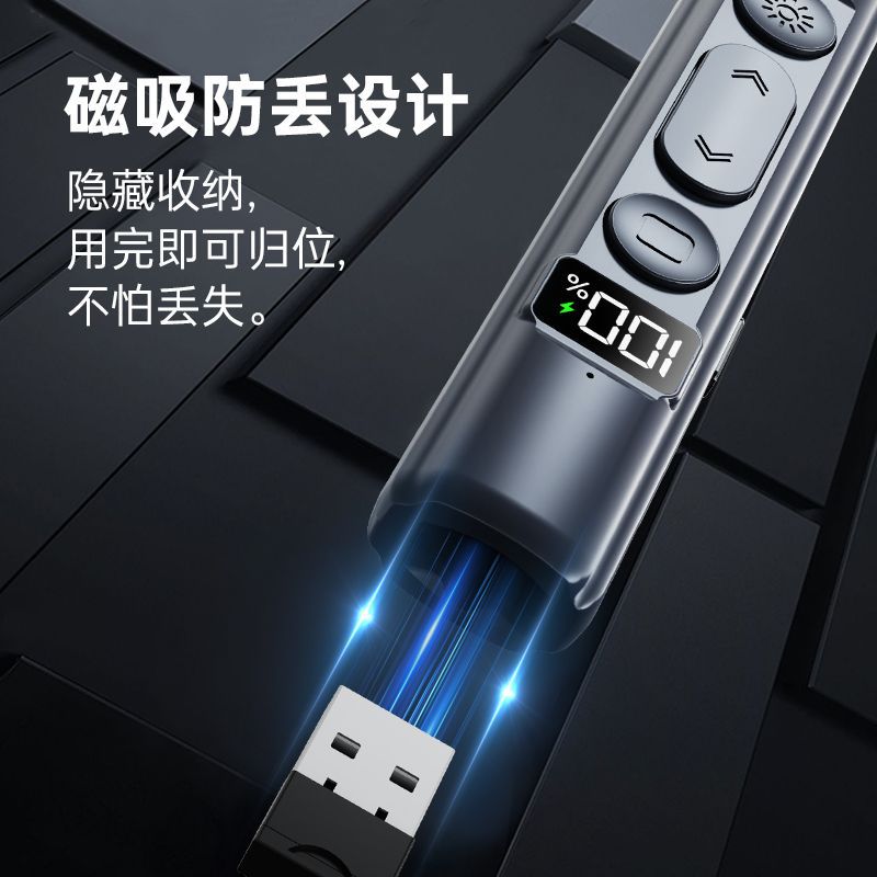 Lápiz Presentador Inalámbrico Modelo B8, Multifuncional, con Control Remoto Láser Inteligente, Proyección de Largo Alcance, Stock Disponible para Venta al Por Mayor.