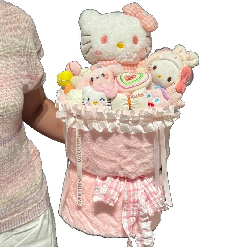凯蒂猫helloKitty情人节生日伴手玩偶花束送女生闺蜜七夕礼物可爱|undefined