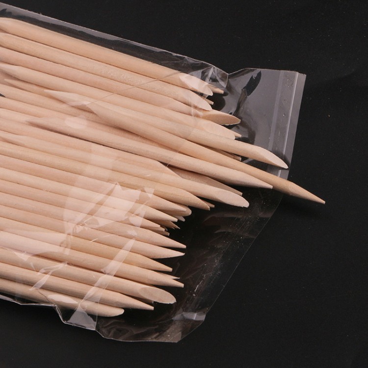Herramientas de manicura para usar uñas naranja punta de perforación 100 piezas de eliminación de la piel limpia esmalte de uñas madera de 9.5cm al por mayor