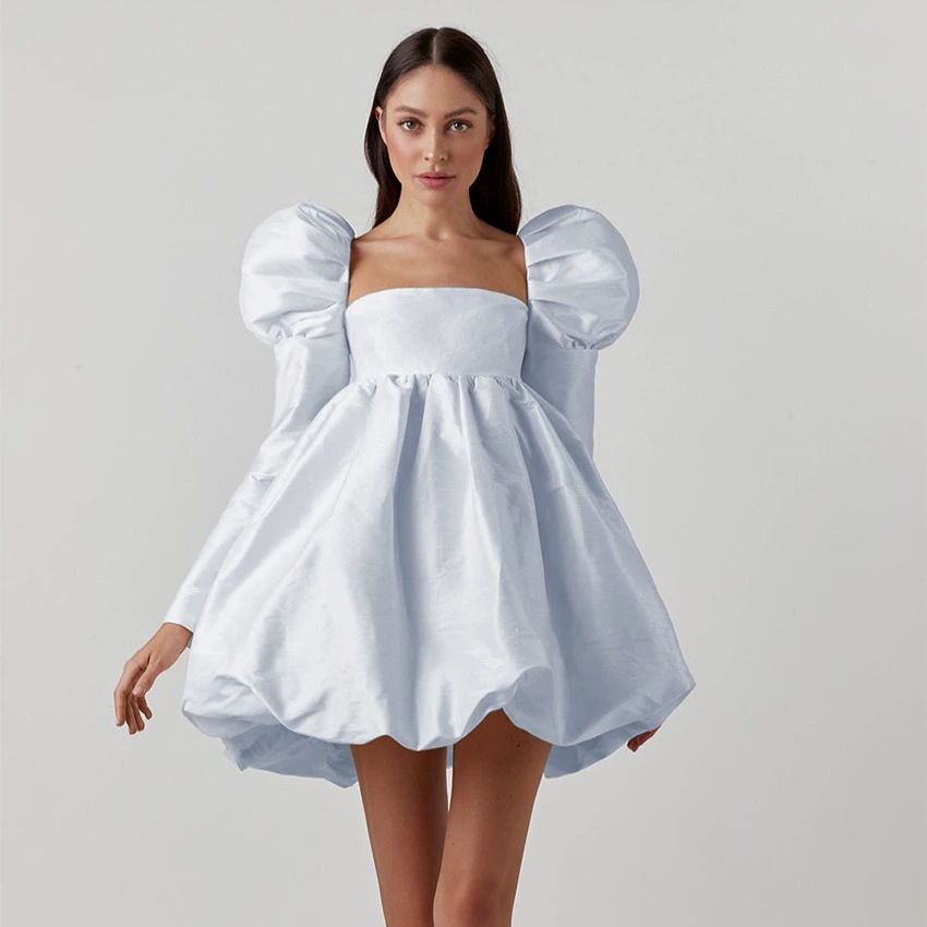 23, трансграничное европейское и американское элегантное сексуальное атласное вечернее платье Amazon с пышными рукавами, сексуальное платье принцессы для женщин