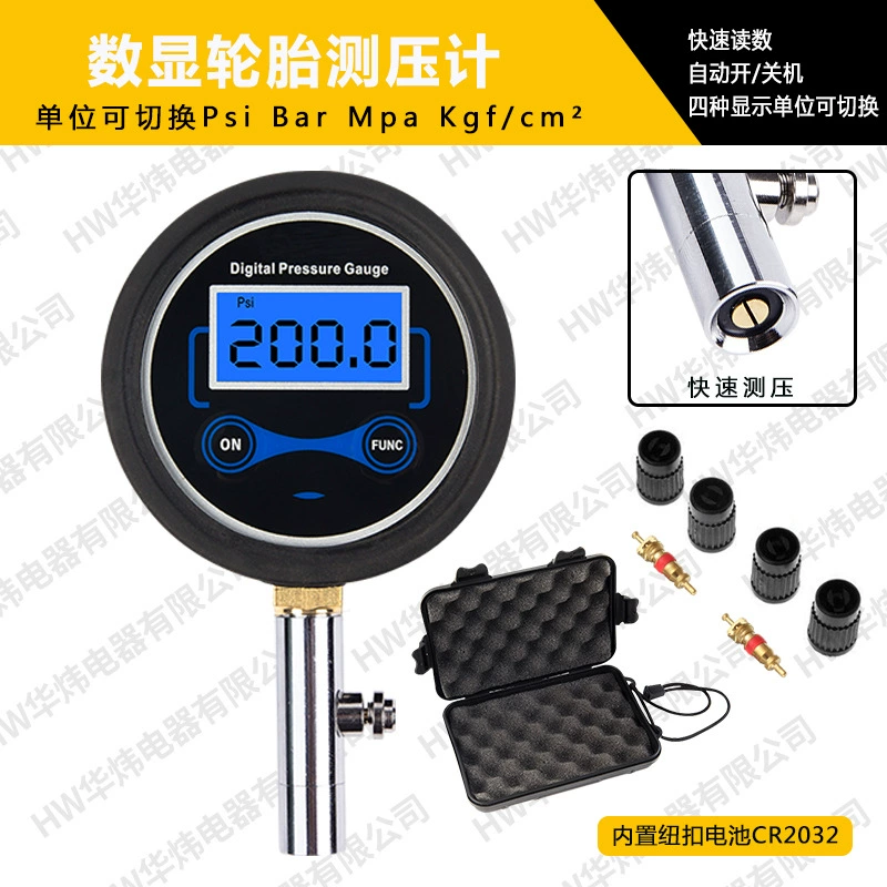 Цифровой манометр с прямым подключением, цифровой измеритель давления в шинах, синий измеритель, быстрое измерение давления, автомобиль, мотоцикл, велосипед, цифровой дисплей