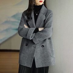 韩版洋气赫本风高级感大衣外套女2025秋冬季新款设计感慵懒风外套
