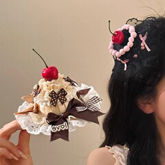 小さな女の子のケーキヘアピン誕生日雰囲気ヘッドバンドファッション子供の最初の誕生日パーティーベビーヘアピンヘアアクセサリー卸売