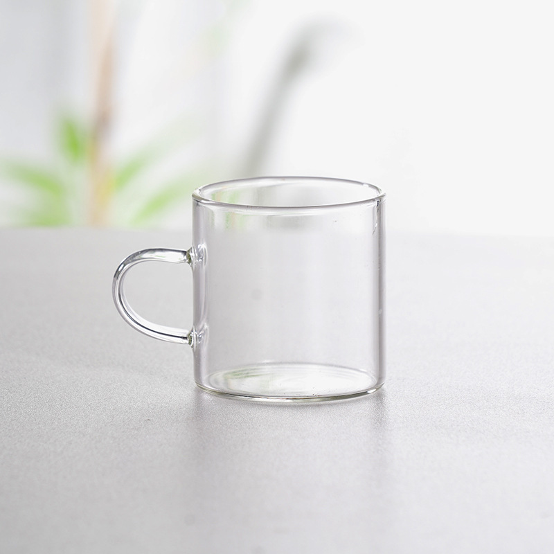 Fábrica de espesar alto borosilicato resistente al calor vidrio para el hogar taza de té de seis colores taza de té