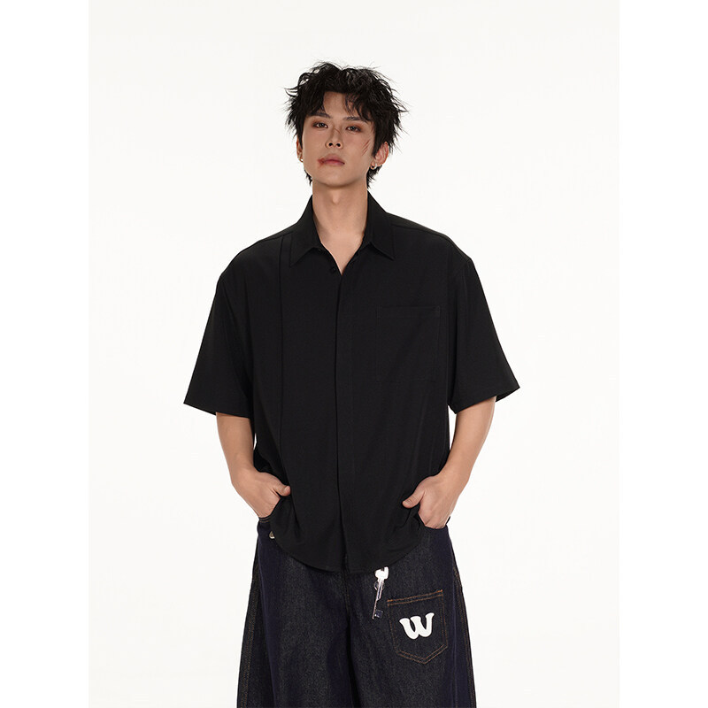 2025 New Summer Fashion Trend High Sense Japanese Loose plus size Fashion Brand Casual Fashion Men's Shirt Fashion