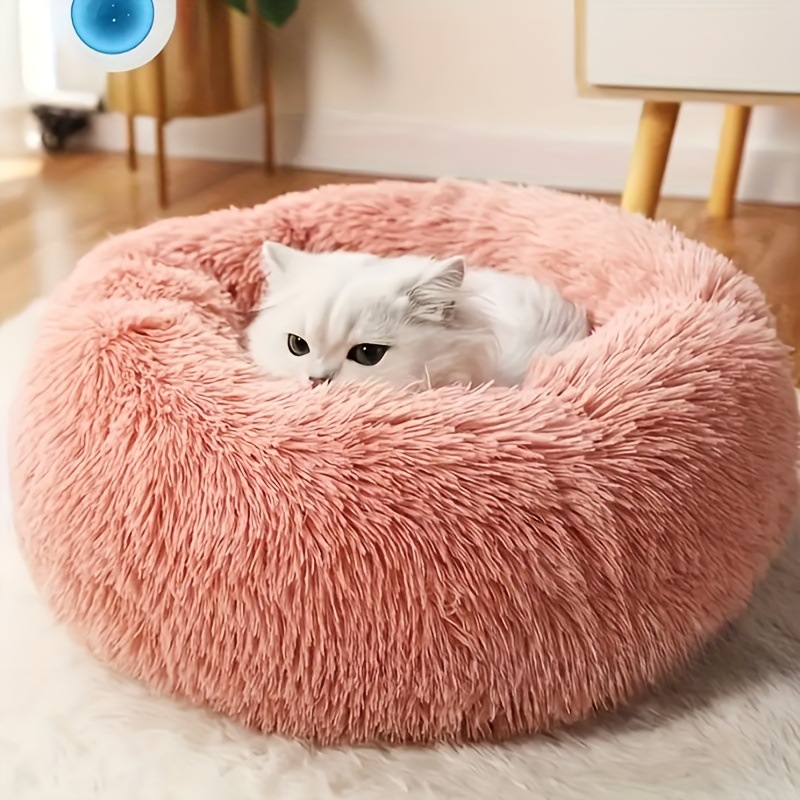 跨境外贸新款代发Bed Ultra Soft Fur Donut Dog House for Cats|ms