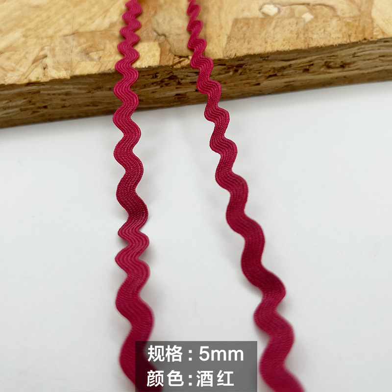 Spot al por mayor de varias especificaciones, cinta ondulada, color, encaje en forma de S, decoración curva, accesorios laterales