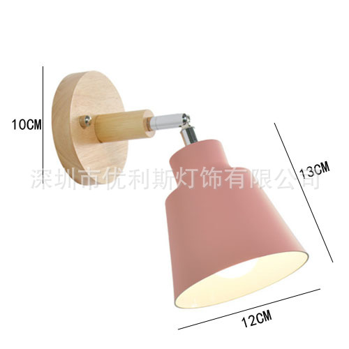 Lámpara de pared nórdica dormitorio lámpara de noche moderna minimalista comedor pasillo escaleras corredor estudio sala de estar macaron lámpara de pared