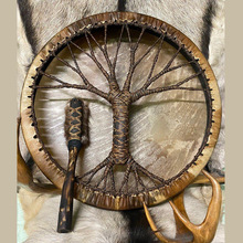 独立站生命之树萨满鼓西伯利亚鼓手工装饰工艺品萨满教徒的礼物
