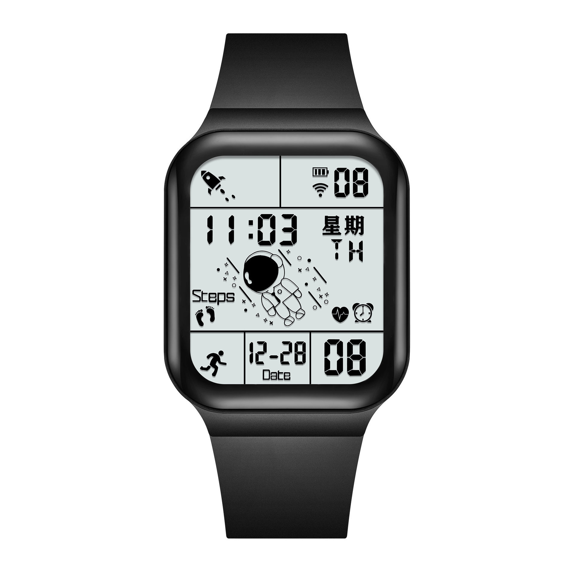 Waterproof electronic watch for men and women, for teenagers 5