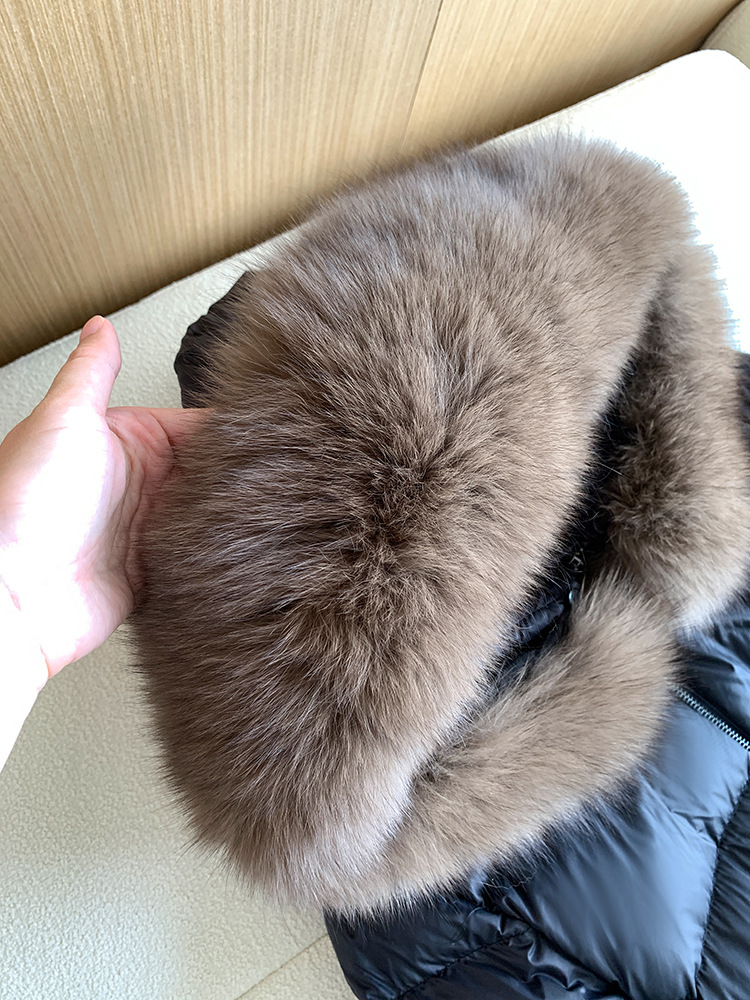Women's Clothing fox fur collar down jacket_voghion.com