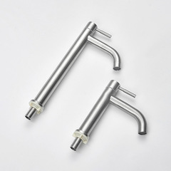 304 Stainless Steel Cold Water Faucet Household Fast Open Bathroom Sink Face Basin Countertop Basin Elevated Face Basin Faucet