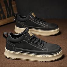 德国骆驼动感秋季男鞋2024新款百搭休闲男士皮鞋厚底工装运动爸爸