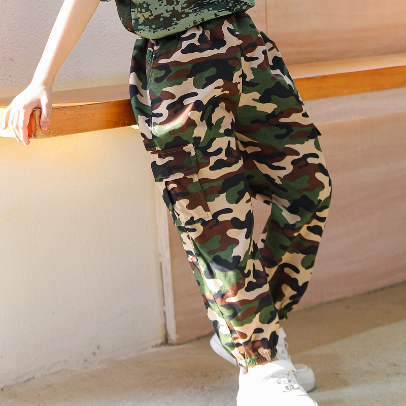 children's camouflage summer sports trousers for boys for leisure