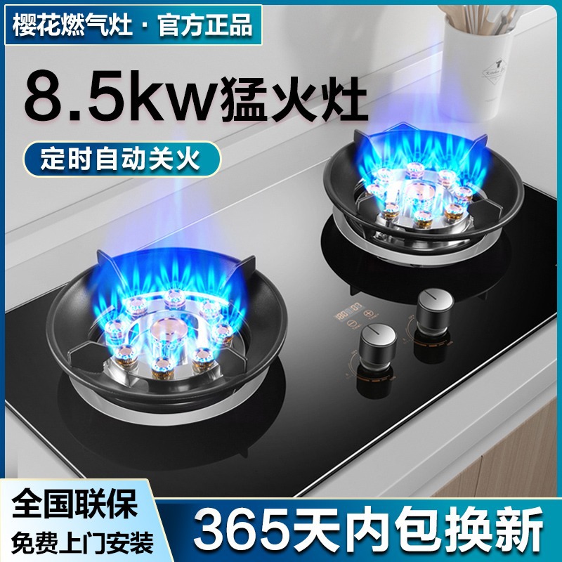 大火力燃气灶双灶家用天然气厨房台式液化气嵌入式农村煤气灶