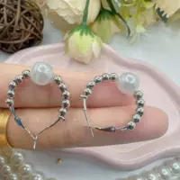 Легкие роскошные серебряные серьги-кольца с жемчугом, серебряные иглы 925 пробы, элитные элегантные серьги, серьги для похудения, украшения для ушей