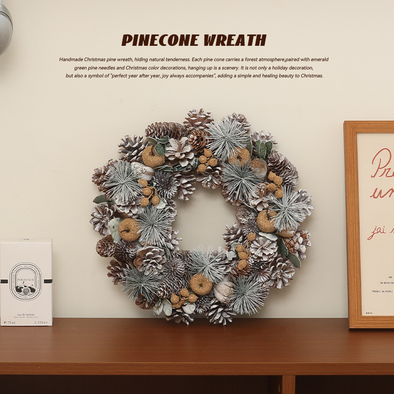Decoraciones de Navidad guirnaldas de pino puertas colgadas de hotel ventanas escenario nuevo anillo de Navidad caña decoración de pared