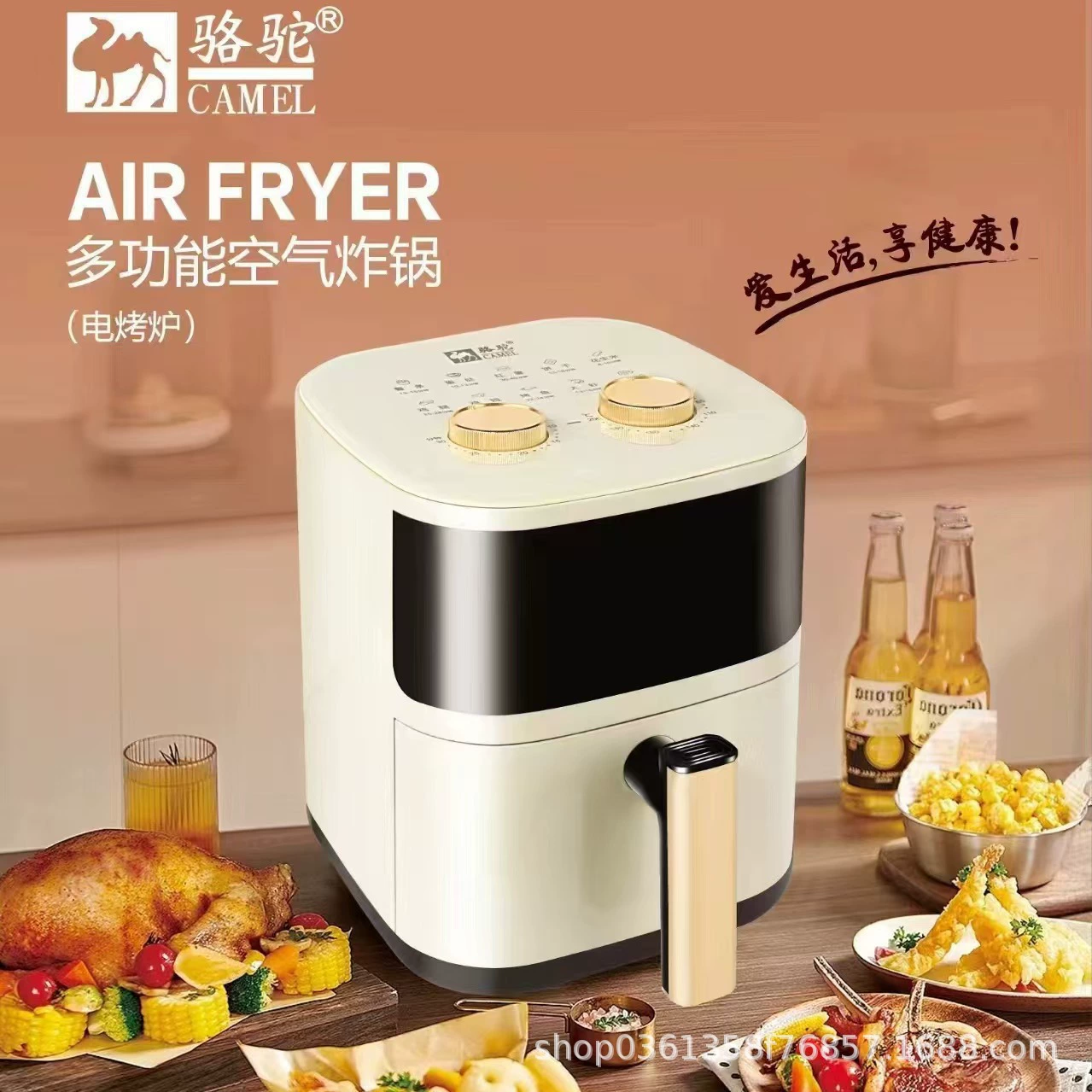 2025 Камел Hot воздушнаяFryer бытовая многофункциональная визуальная электрическая печь интегрированная полностью автоматическая без поворота фри машина