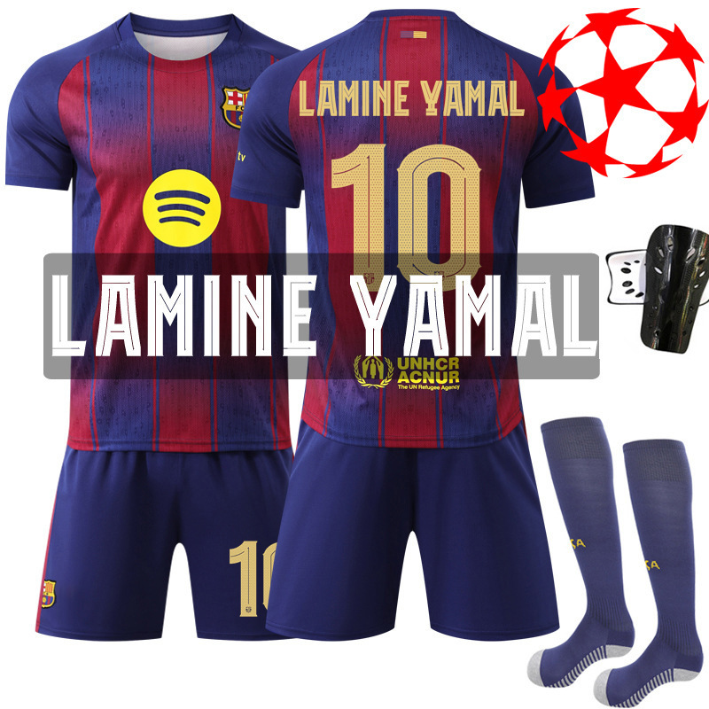 2526 バルセロナ ホーム チャンピオンズ リーグ バージョン 10 メッシ 10 号 アマール ジャージ スポーツ ユニフォーム サッカー ユニフォーム セット 外国貿易|undefined