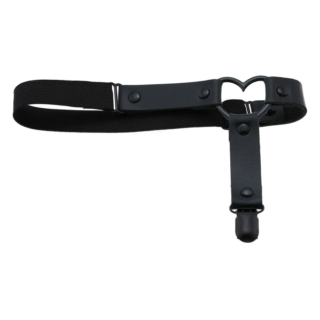 Прямые поставки с фабрики: сексуальные черные эластичные пояса-чулки в форме сердца в европейском и американском стиле, нестандартные, темные, с вырезами.