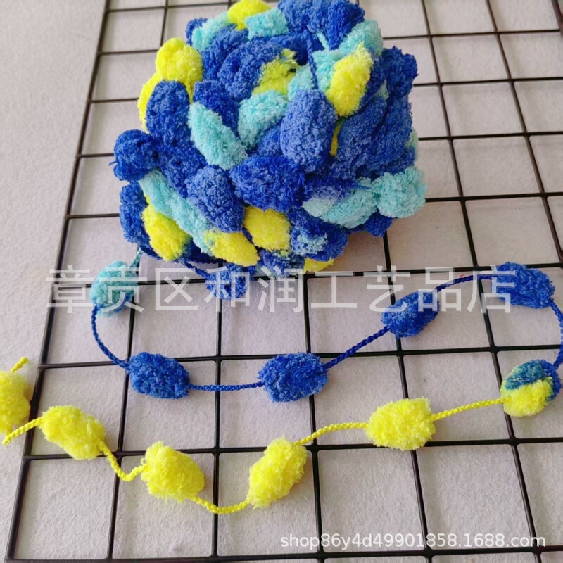 幼稚園アートエリアの壁装飾レイアウト素材カラフルな毛玉糸パーティション織りエリア DIY 吊り下げ装飾品|undefined