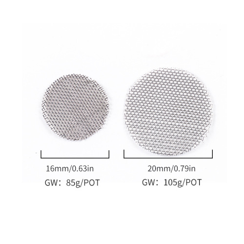 5 pieces/card pack 304 stainless steel water pipe filter sheets, igniting mesh sheets, pipe filter nets, gold and silver mesh sheets