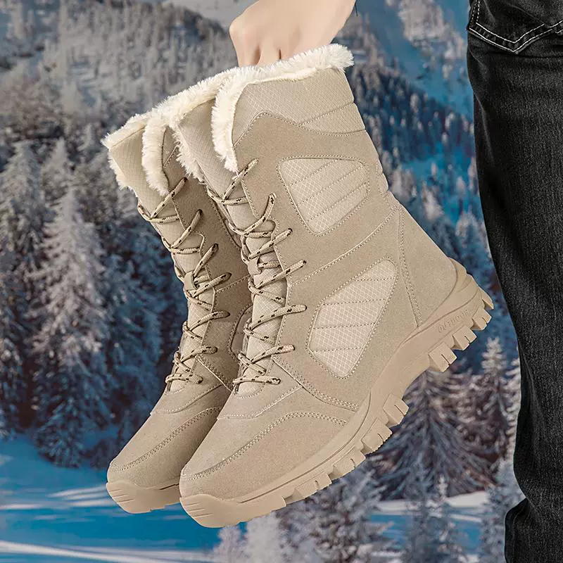 Трансграничные сапоги большого размера снега зимой утолщенные теплые женские туфли на открытом воздухе походы обувь пара сапоги заводские прямые продажи
